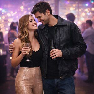 Sequin Pants Champagne Color Fully lined with side zipper Sizes S, M, L